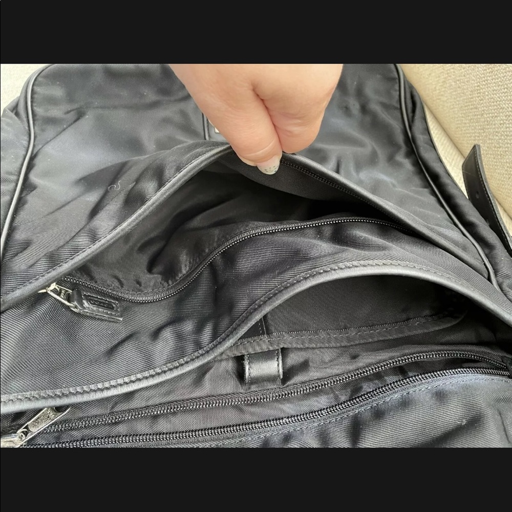 Coach Black nylon and leather trim messenger bag - Picture 9 of 15
